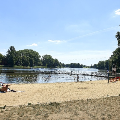 Nowa plaża na Stawach Stefańskiego